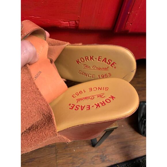 Kork-Ease 8M Nero K35826 Rust Color Full Grain Leather 4" Wedge Heel Shoes EUC - Picture 5 of 6